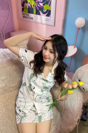 Đồ Ngủ Pijama Ngắn Dáng Suông Dễ Thương