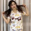 Đồ Ngủ Pijama Ngắn Họa Tiết Đáng Yêu Chất Cotton