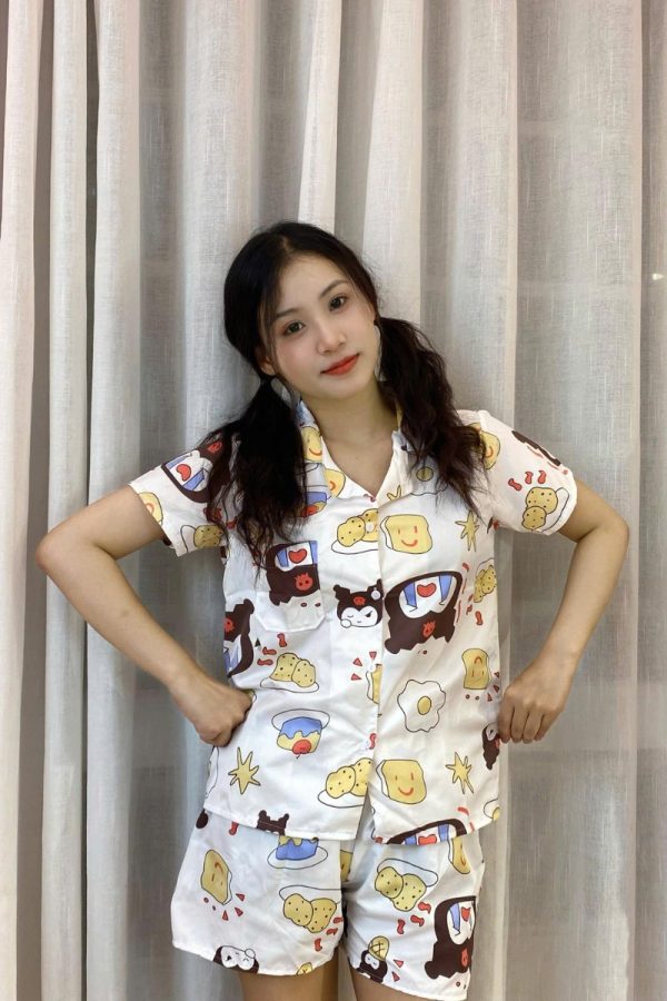 Đồ Ngủ Pijama Ngắn Họa Tiết Đáng Yêu Chất Cotton