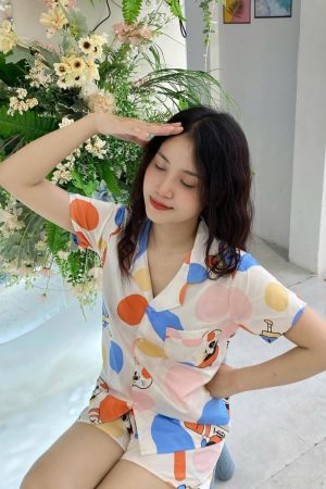 Đồ Ngủ Pijama Ngắn Họa Tiết Hài Hước