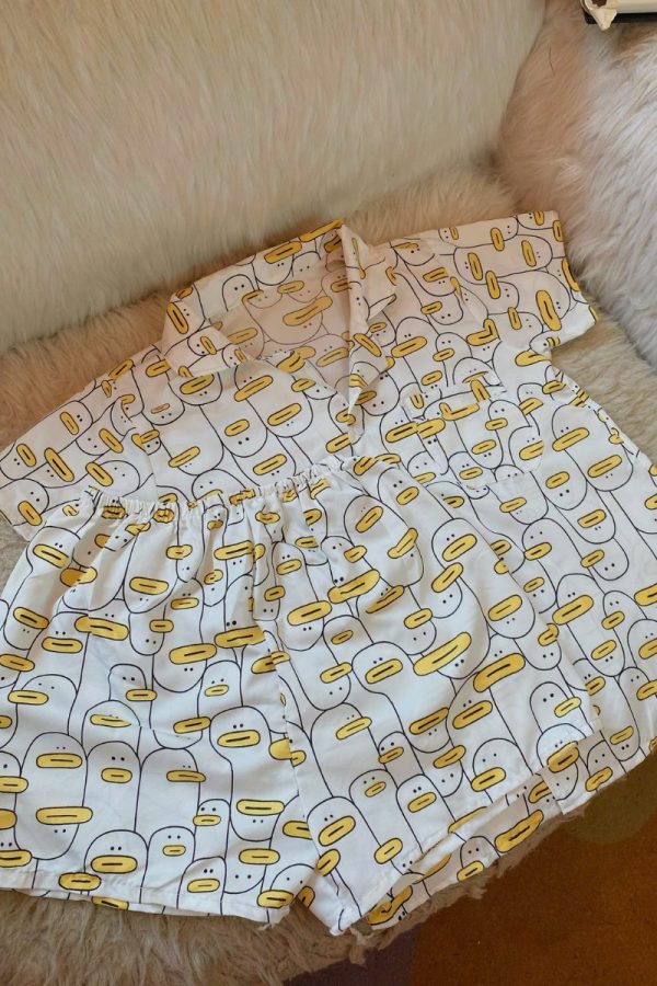 Đồ Ngủ Pijama Ngắn Họa Tiết Hoạt Hình