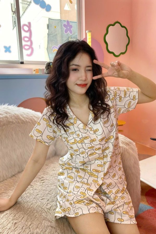 Đồ Ngủ Pijama Ngắn Họa Tiết Hoạt Hình