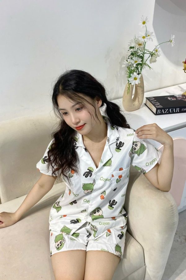 Đồ Ngủ Pijama Ngắn In Hình Vui Nhộn