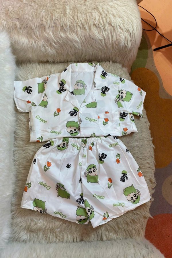 Đồ Ngủ Pijama Ngắn In Hình Vui Nhộn