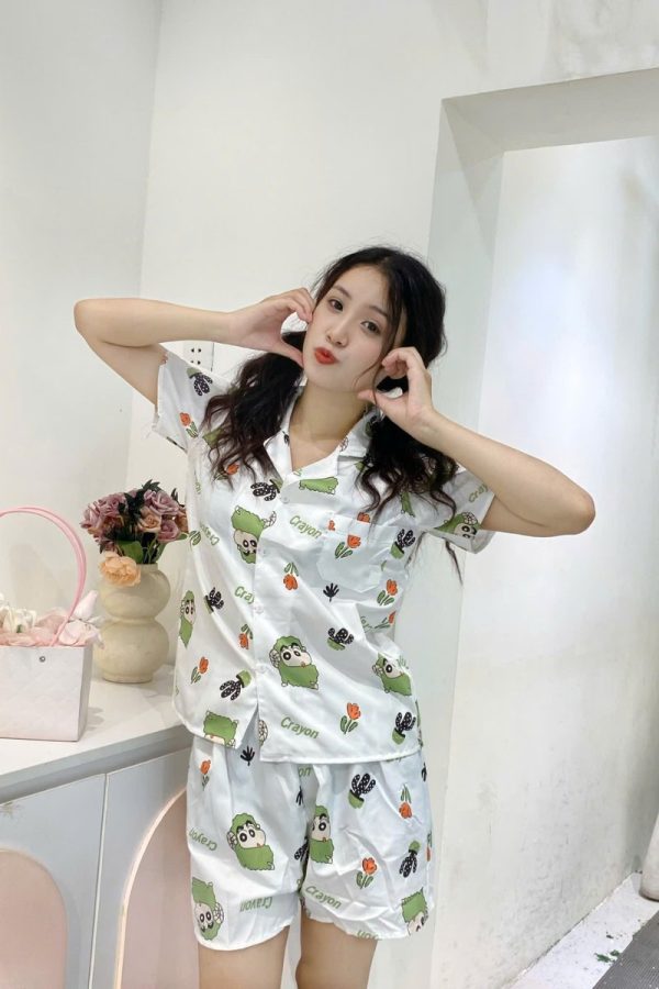 Đồ Ngủ Pijama Ngắn In Hình Vui Nhộn