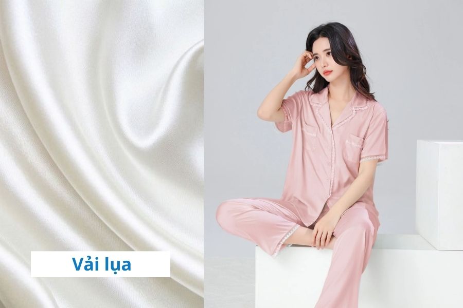 pijama nữ ngắn tay lụa