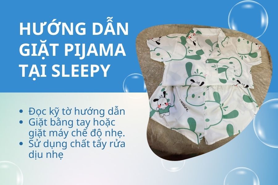 Hướng dẫn giặt pijama ngắn tay