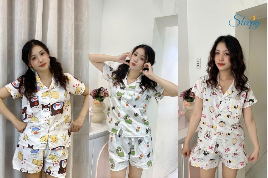 pijama đùi tay ngắn nữ