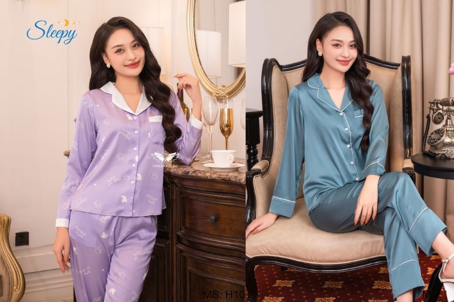 Pijama lụa cao cấp tại shop bán đồ ngủ TP.HCM.