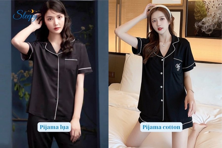 Chi tiết lụa mềm mại cho đồ ngủ pijama nữ TP.HCM.