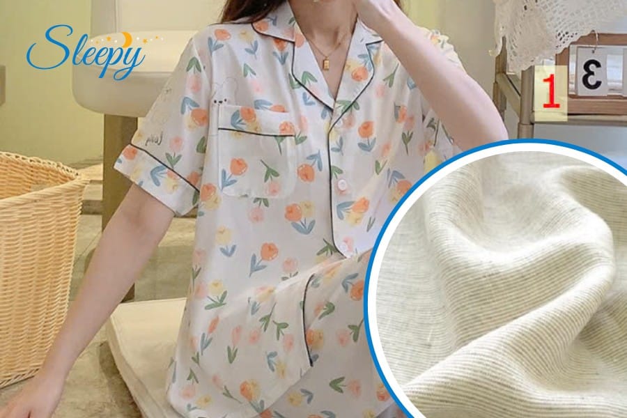 Vải lanh mát mẻ, thích hợp để may áo pijama mùa hè.