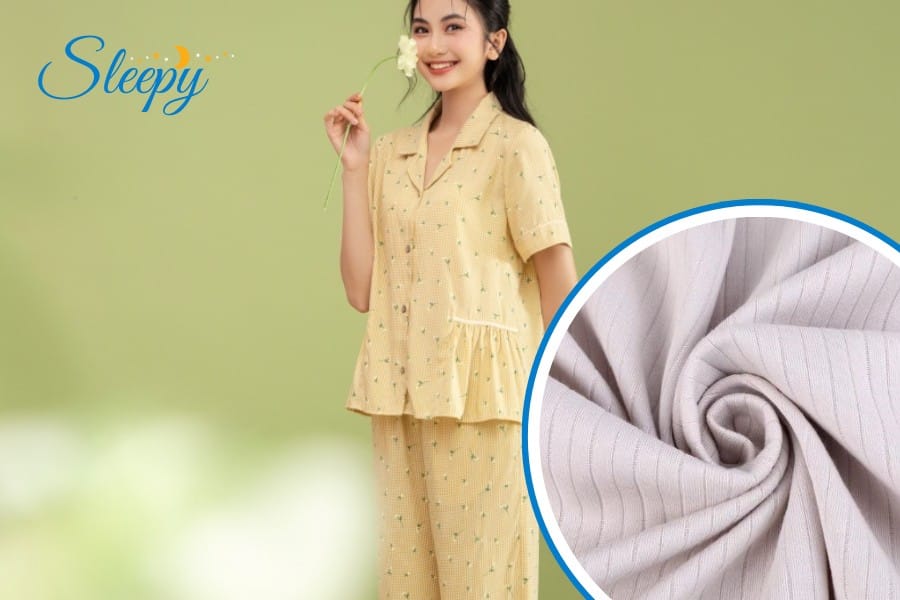 Vải modal tự nhiên, thân thiện với môi trường, may áo pijama.