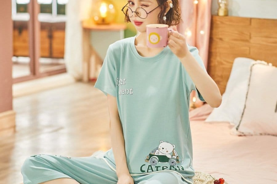 Đồ Bộ Thun Cotton Ngắn Tay