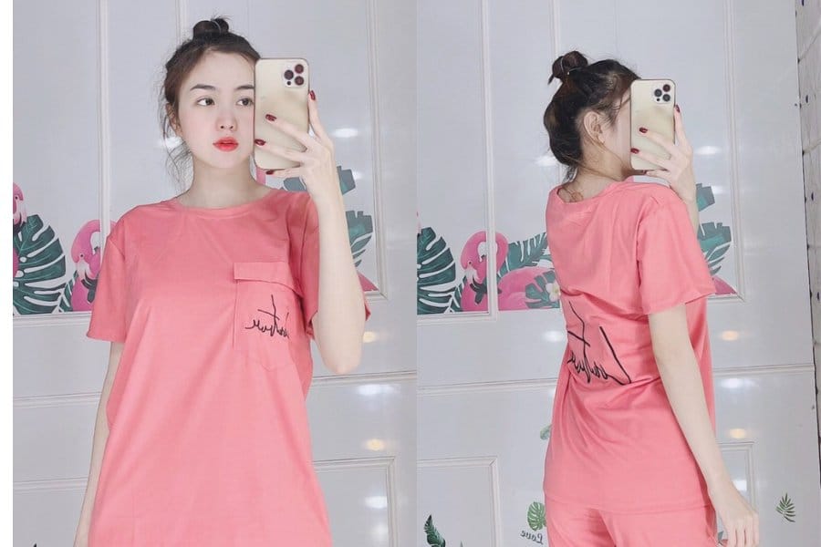 Màu Sắc đồ bộ thun cotton mặc nhà