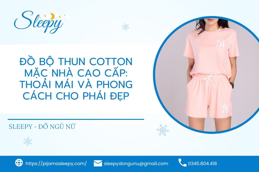 Đồ Bộ Thun Cotton Mặc Nhà Cao Cấp